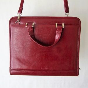 Red Foray Briefcase Note Pad Organizer Bag